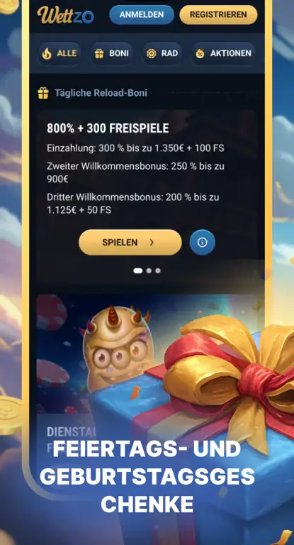Wettzo Live Casino auf dem Tablet